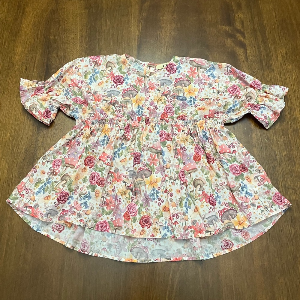 Fith (Japanese Clothing Brand) Liberty Fabric Toddler Floral Blouse 90 cm